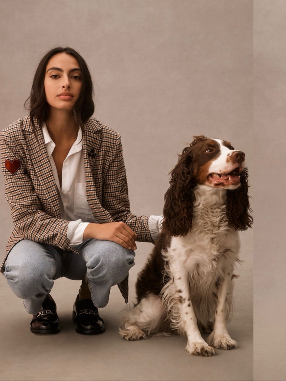 Anthropologie Appliqué Houndstooth Blazer Jacket - Picture 4 of 4